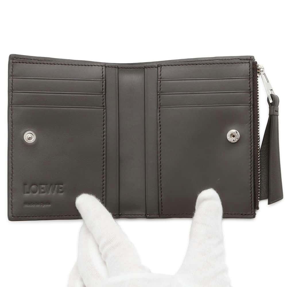 Loewe Puzzle Slim Compact Leather Bifold Wallet - Picture 4 of 9